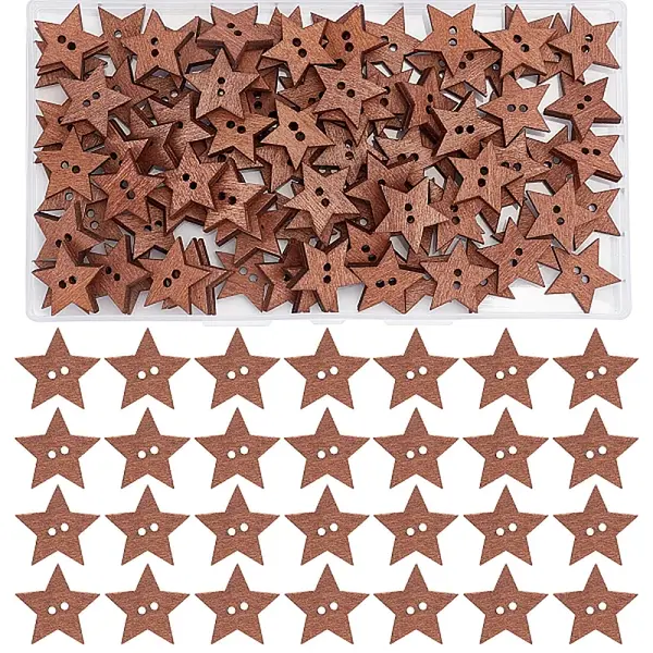 1 Bag Baking Paint Wooden Buttons