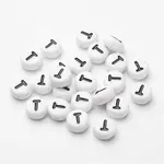 Acrylic Horizontal Hole Letter Beads