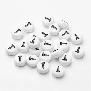 Acrylic Horizontal Hole Letter Beads