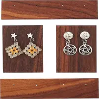 4Pcs 2 Style Black Walnut Earring Display Stand