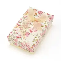 Flower Pattern Cardboard Jewelry Packaging Box