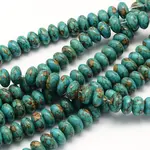 Dyed Synthetic Turquoise Rondelle Bead Strands