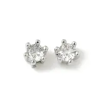 Brass Micro Pave Cubic Zirconia Beads