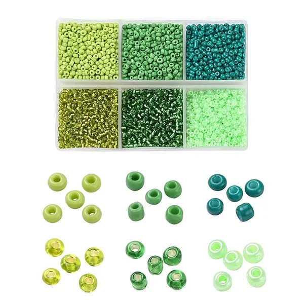 4500Pcs 6 Style 12/0 Glass Seed Beads
