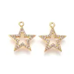 Brass Micro Pave Cubic Zirconia Pendants