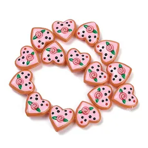 Handmade Heart Lampwork Beads Strands