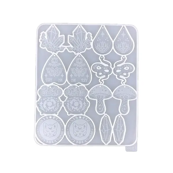 Snake/Mushroom/Crystal DIY Silicone Pendants Molds