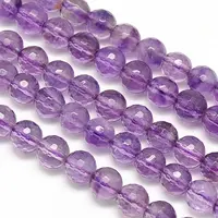 Natural Amethyst Round Bead Strands
