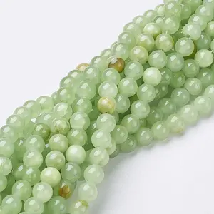 Natural Flower Jade Beads