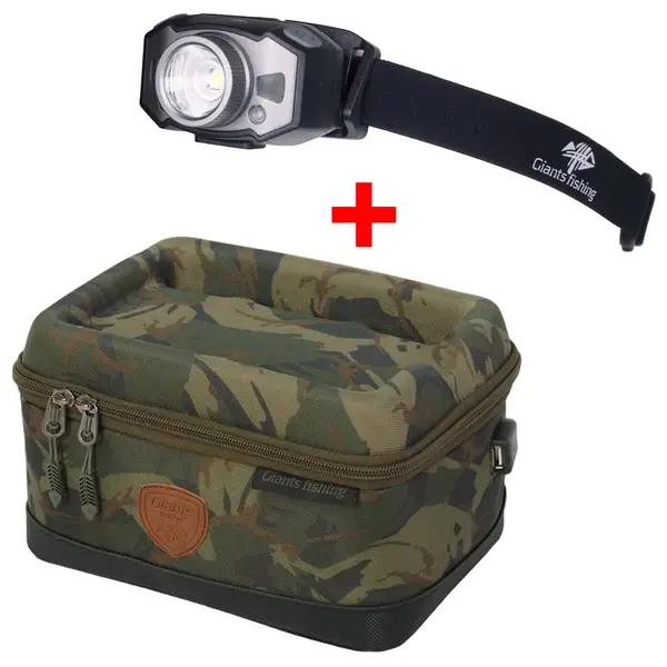 Giants fishing čelovka headlamp led deluxe 300 + pouzdro na elektroniku medium