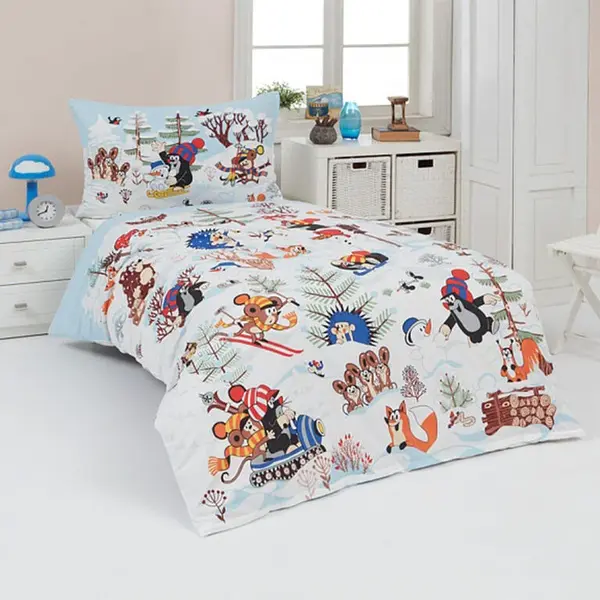Bavlněné ložní povlečení Matějovský KRTEK A ZIMA