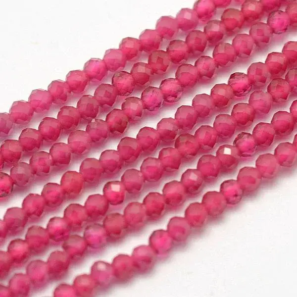 Faceted Synthetic Quartz Beads Strands