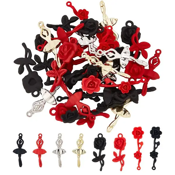 28PCS 8Style Alloy Pendants