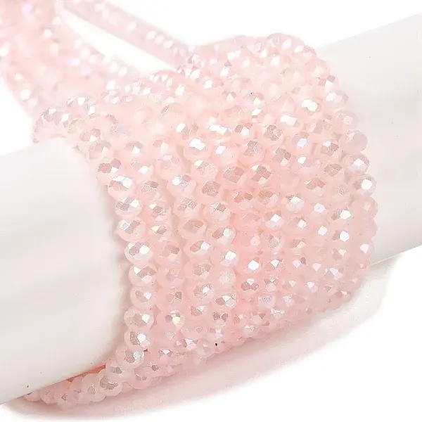 Baking Electroplate Glass Beads Strands