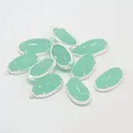 Silver Color Plated Brass Glass Pendants