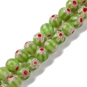 Handmade Millefiori Lampwork Beads Strands