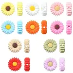 10Pcs 10 Colors Food Grade Eco-Friendly Silicone Focal Beads