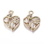 Brass Micro Pave Clear Cubic Zirconia Pendants