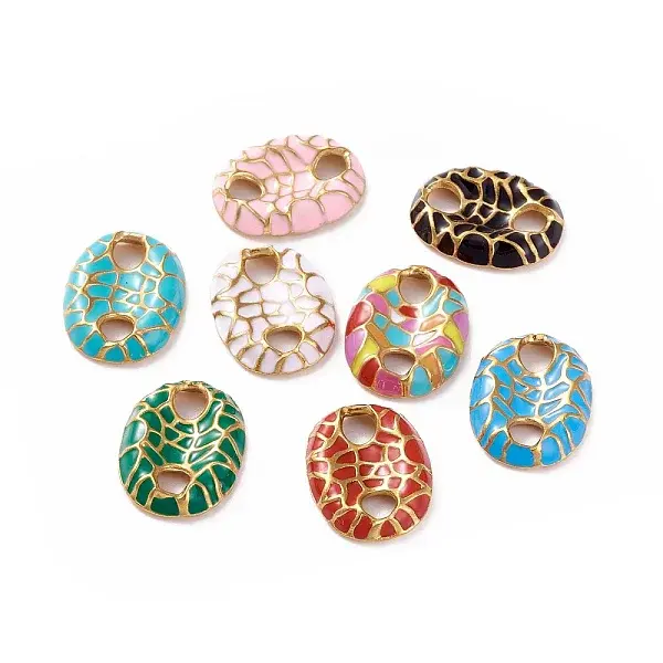 304 Stainless Steel Enamel Connector Charms