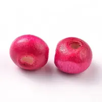 Dyed Natural Wood Beads