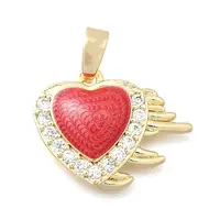 Brass Micro Pave Cubic Zirconia Pendants
