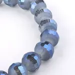 Faceted(96 Facets) Round Electroplate Glass Bead Strands