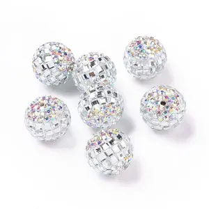 Polymer Clay Rhinestone Beads