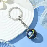 Round Glass Beads Keychain