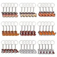 45Pcs 9 Style Cute Cartoon PVC Plastic Dog Pendant Keychain