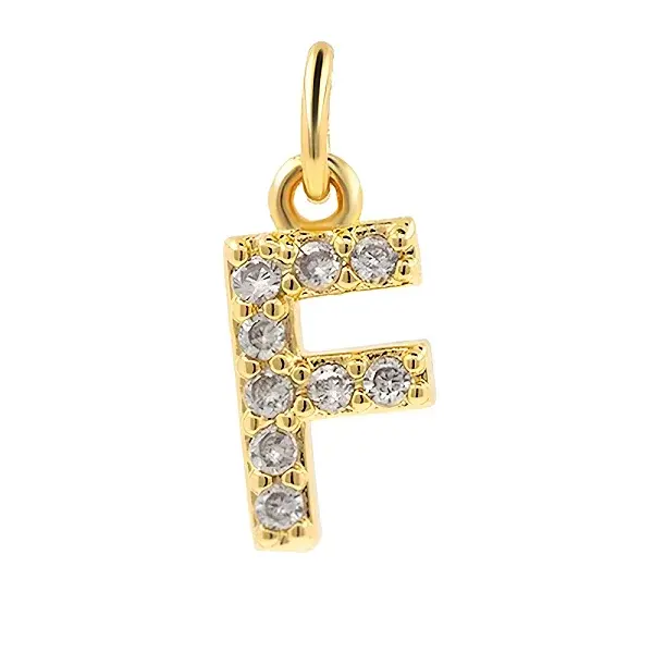 Brass Cubic Zirconia Pendants with Jump Rings
