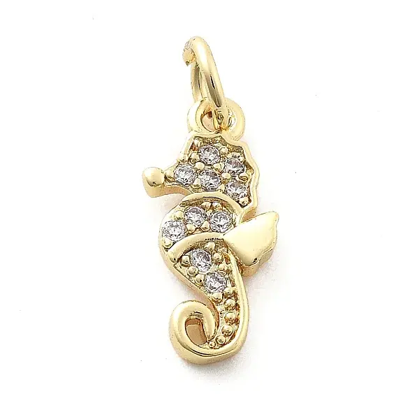 Brass Micro Pave Cubic Zirconia Pendants