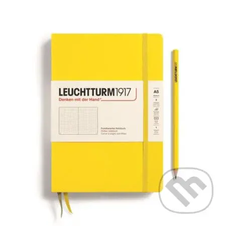 Leuchtturm1917 Zápisník Lemon Medium A5 tečkovaný