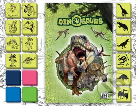 Zábavné razítkování Dino - kniha z kategorie Omalovánky