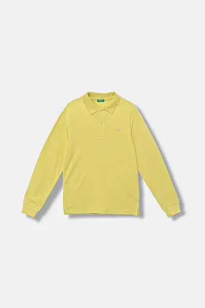 Dětské bavlněné tričko s dlouhým rukávem United Colors of Benetton