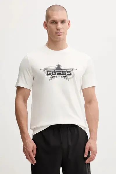 Bavlněné tričko Guess NELLO