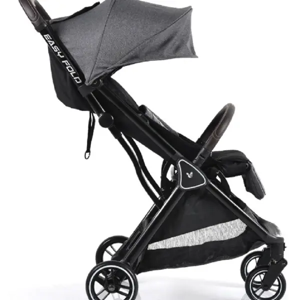Cangaroo Dětský lehký kočárek Easy fold, do 22kg - šedý