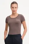 Tričko EA7 Emporio Armani dámské, hnědá barva, TJDQZ.8NTT65