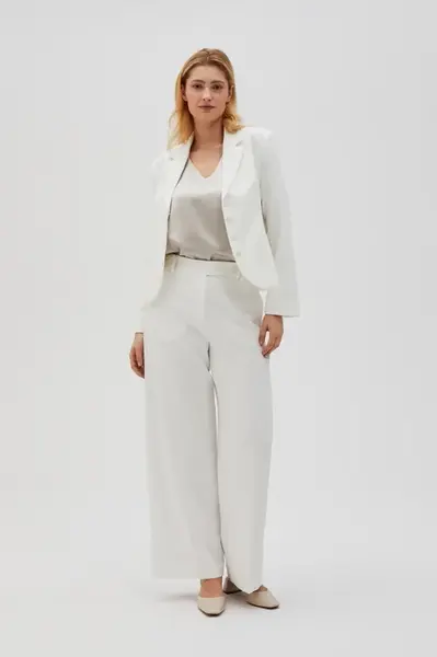 Marisse Women's Trousers L-Sp-4610 Off White