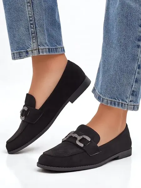 Resti Elegant women's loafers with a zirconia decoration Zante