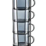 Sada hrnků se stojánkem Affek Design Peter Grey 350 ml 4-pack šedá barva