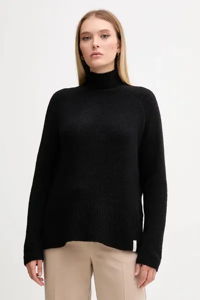 Svetr Gaudi dámský, černá barva, s golfem, 521FD53011