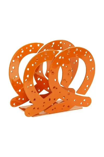 Držák na ubrousky Balvi Pretzel 12,5 x 14 x 5,3 cm oranžová barva
