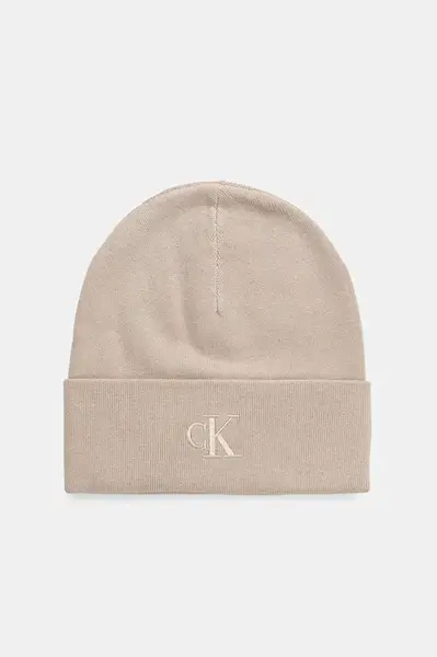 Čepice Calvin Klein béžová barva, LV04D8020G