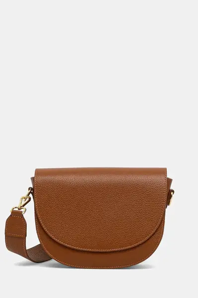 Kožená kabelka Answear.LAB hnědá barva