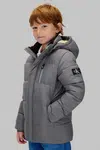 Dětská zimní bunda Calvin Klein Jeans béžová barva, IB0IB01276