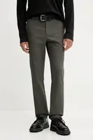 Kalhoty Calvin Klein pánské, šedá barva, přiléhavé, LV04LD613G