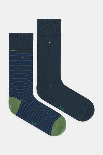 Ponožky Tommy Hilfiger 2-pack tmavomodrá barva, 100001496