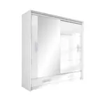 Šatní skříň Marsylia lesk Barva korpusu: Bílý lesk, Rozměry: 208 cm