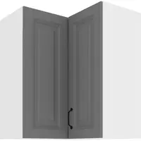 Horní rohová skříňka Stilo 60x60 GN-72 2F (90°) Barva korpusu: Bílá, Barva dvířek: Dust Grey