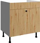 Spodní skříňka pod dřez Ava 80 ZL 1S BB - Premium Box Barva korpusu: Antracit, Barva dvířek: Dub Artisan